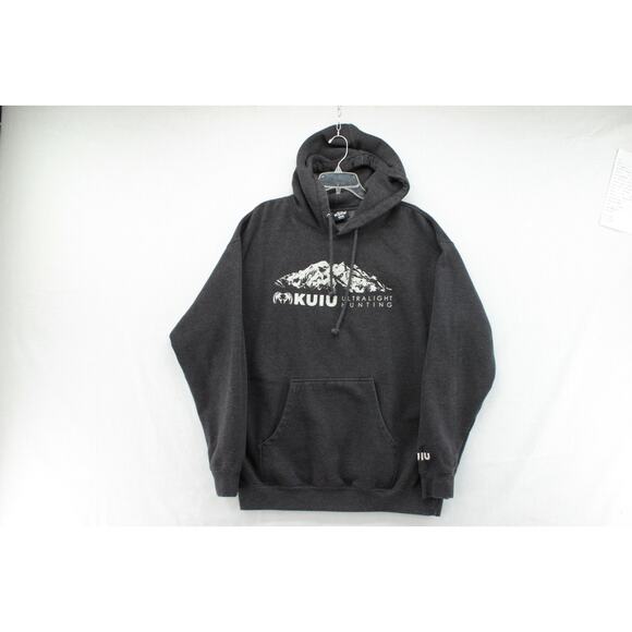 KUIU Hoodie Men's XL Black Heather Ultralight Hunting Drawstring Pullover - Picture 1 of 8